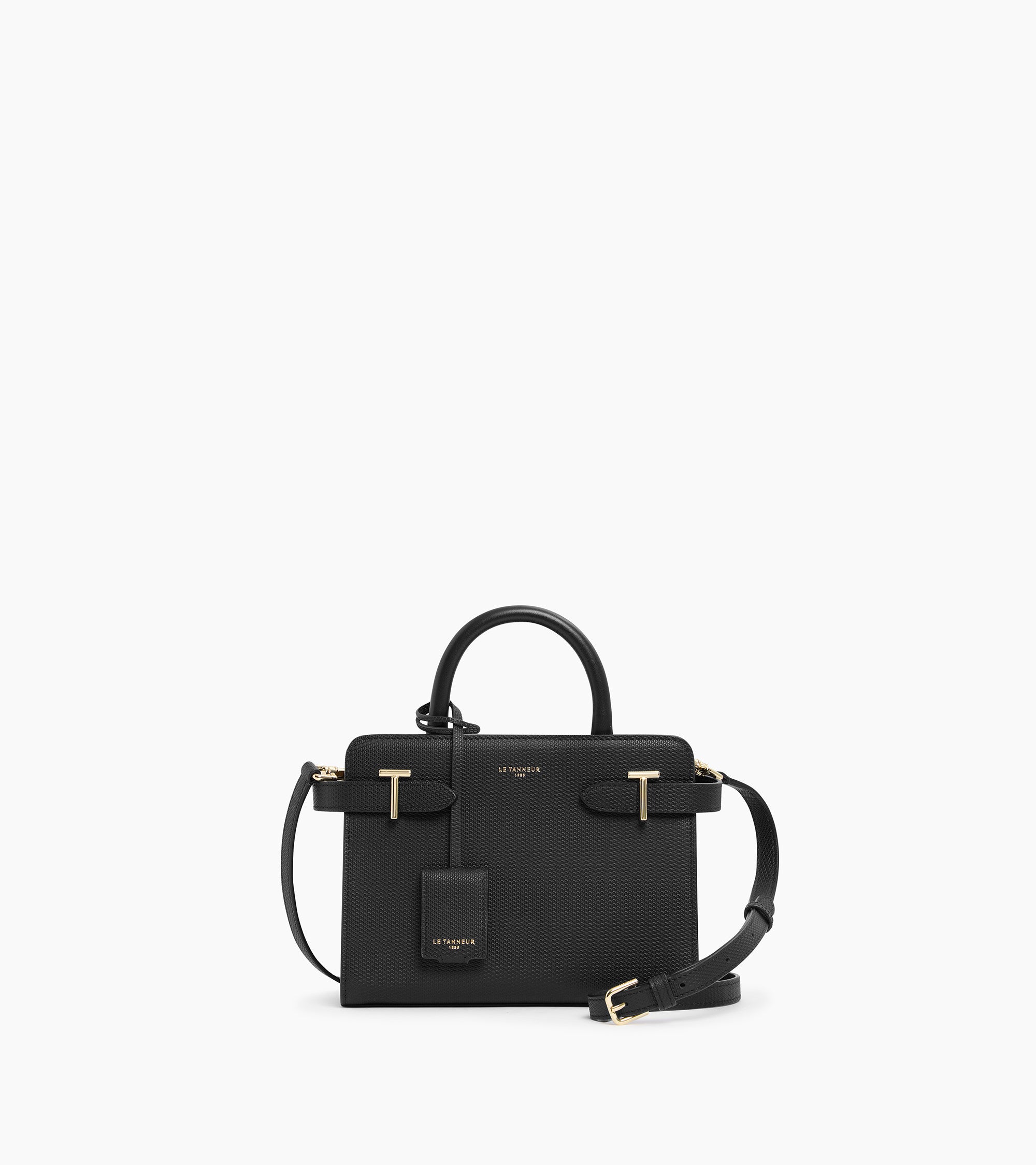 Small Emilie T signature leather handbag