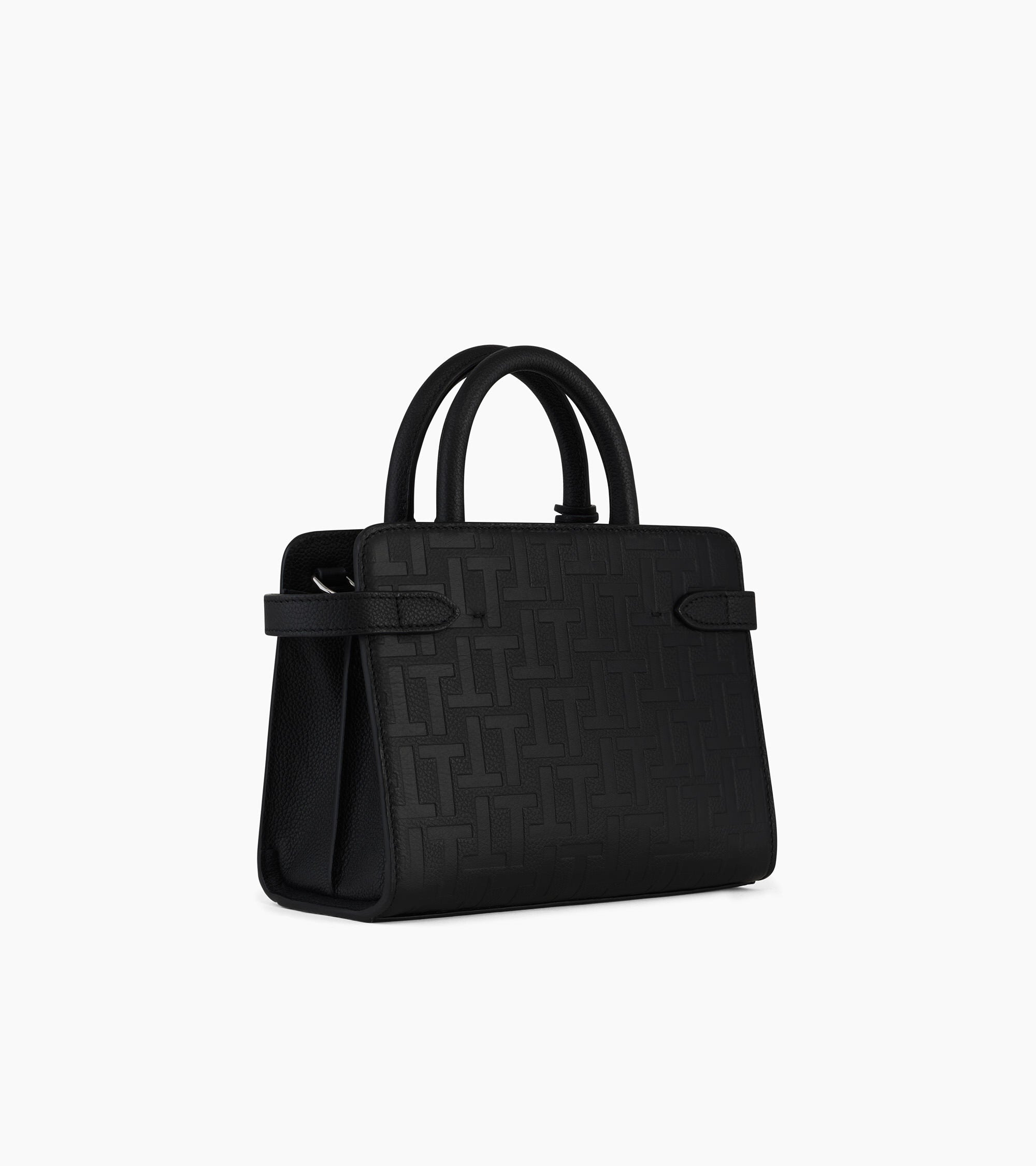 Emilie small handbag in embossed T leather