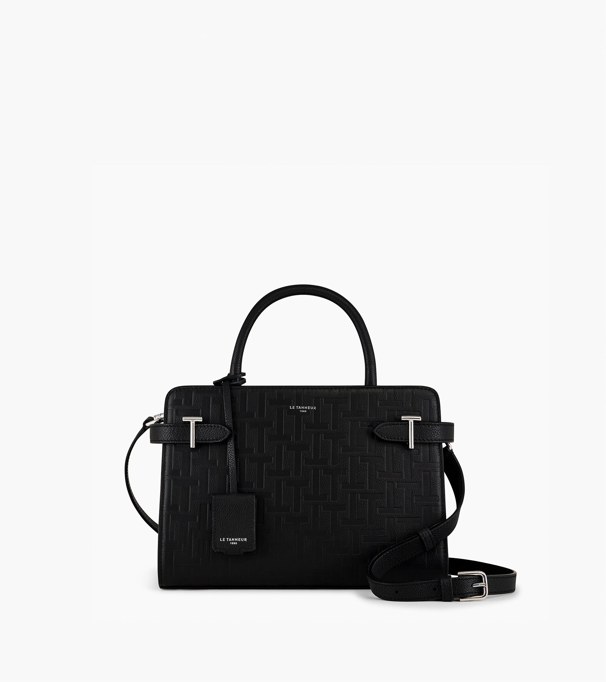 Emilie medium handbag in embossed T leather