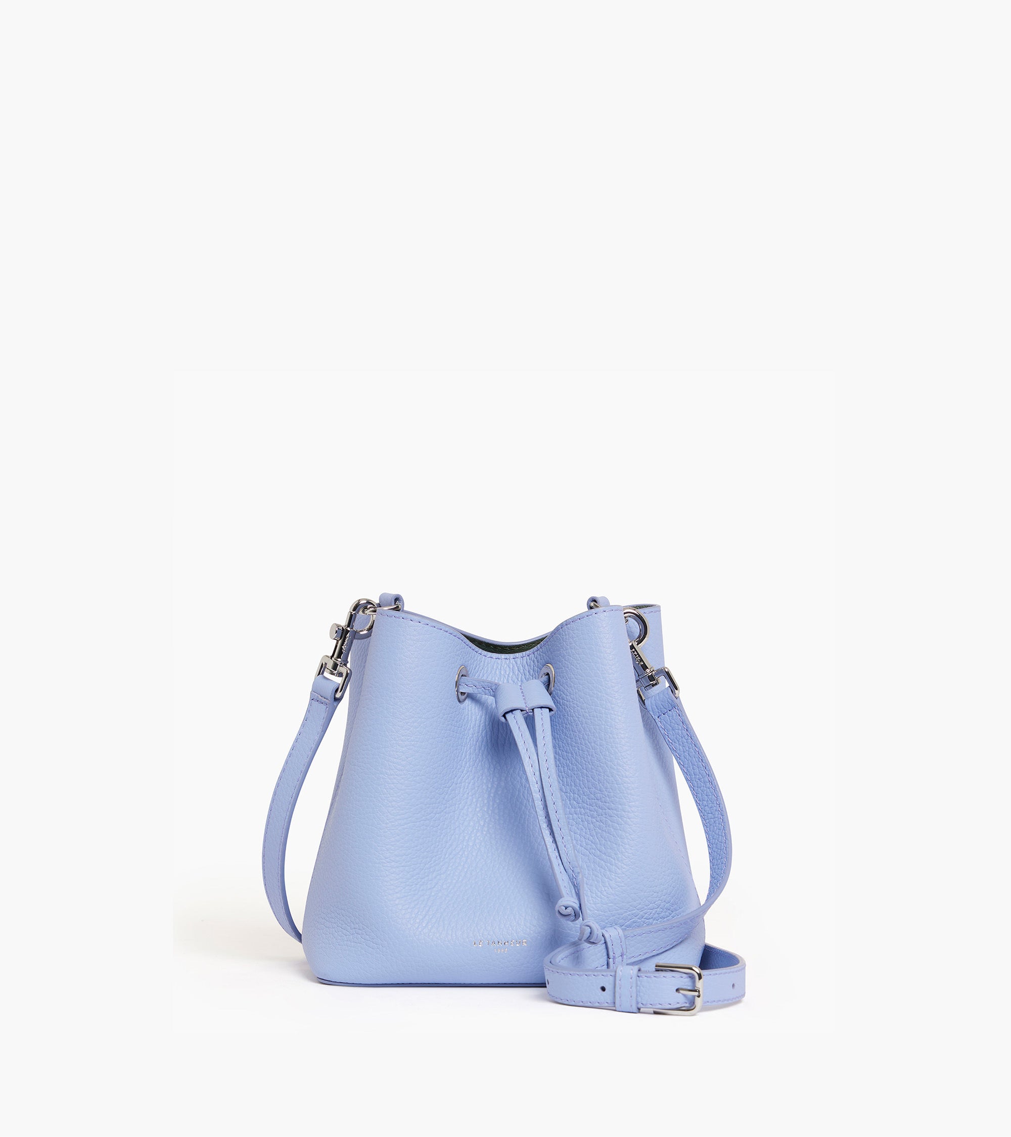 Louise min bucket bag in pebbled leather