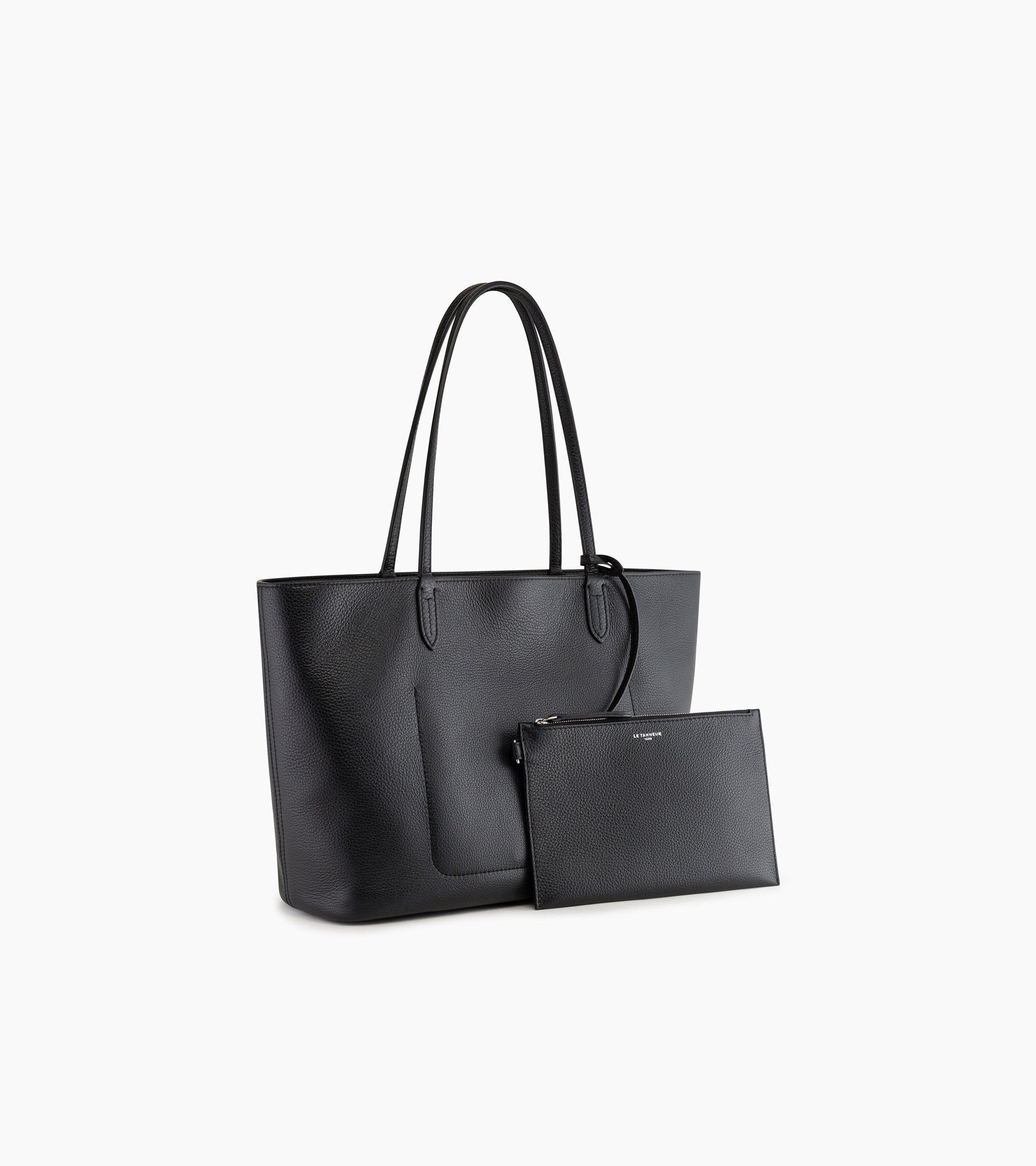 Large Louise tote bag in pebbled leather