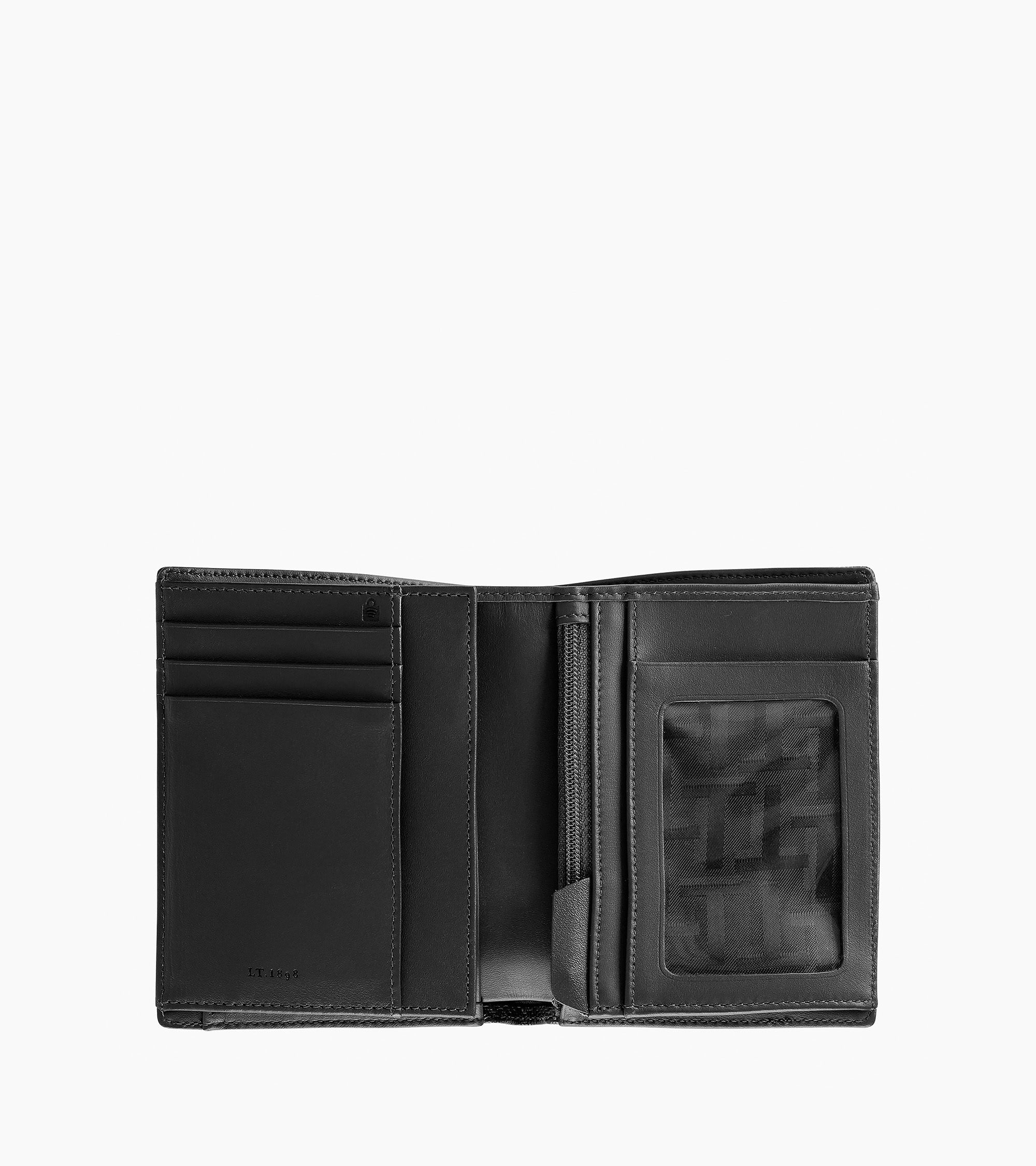 Zipped pocket and 2 shutters Emile T signature leather wallet