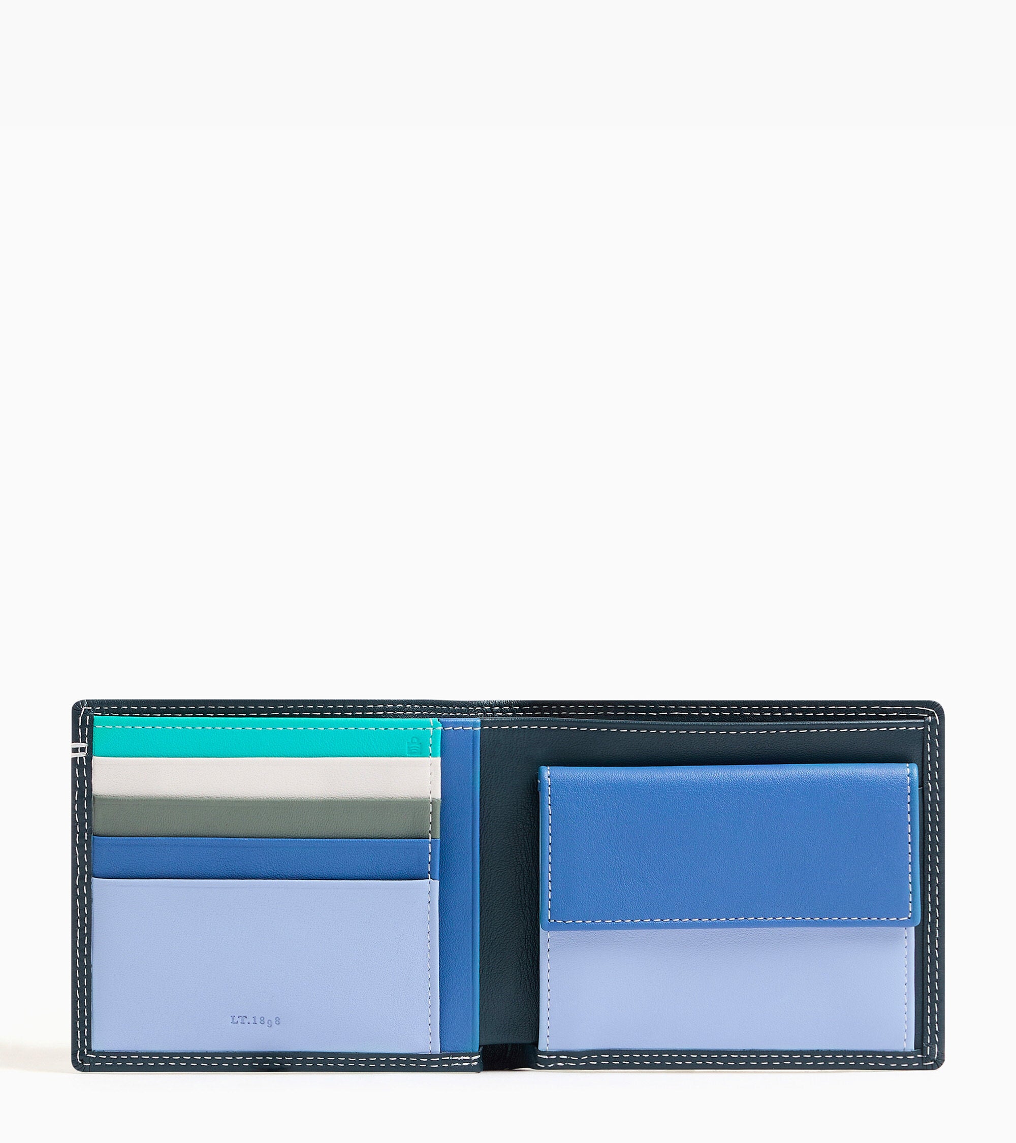 Martin smooth leather 2-fold flap wallet
