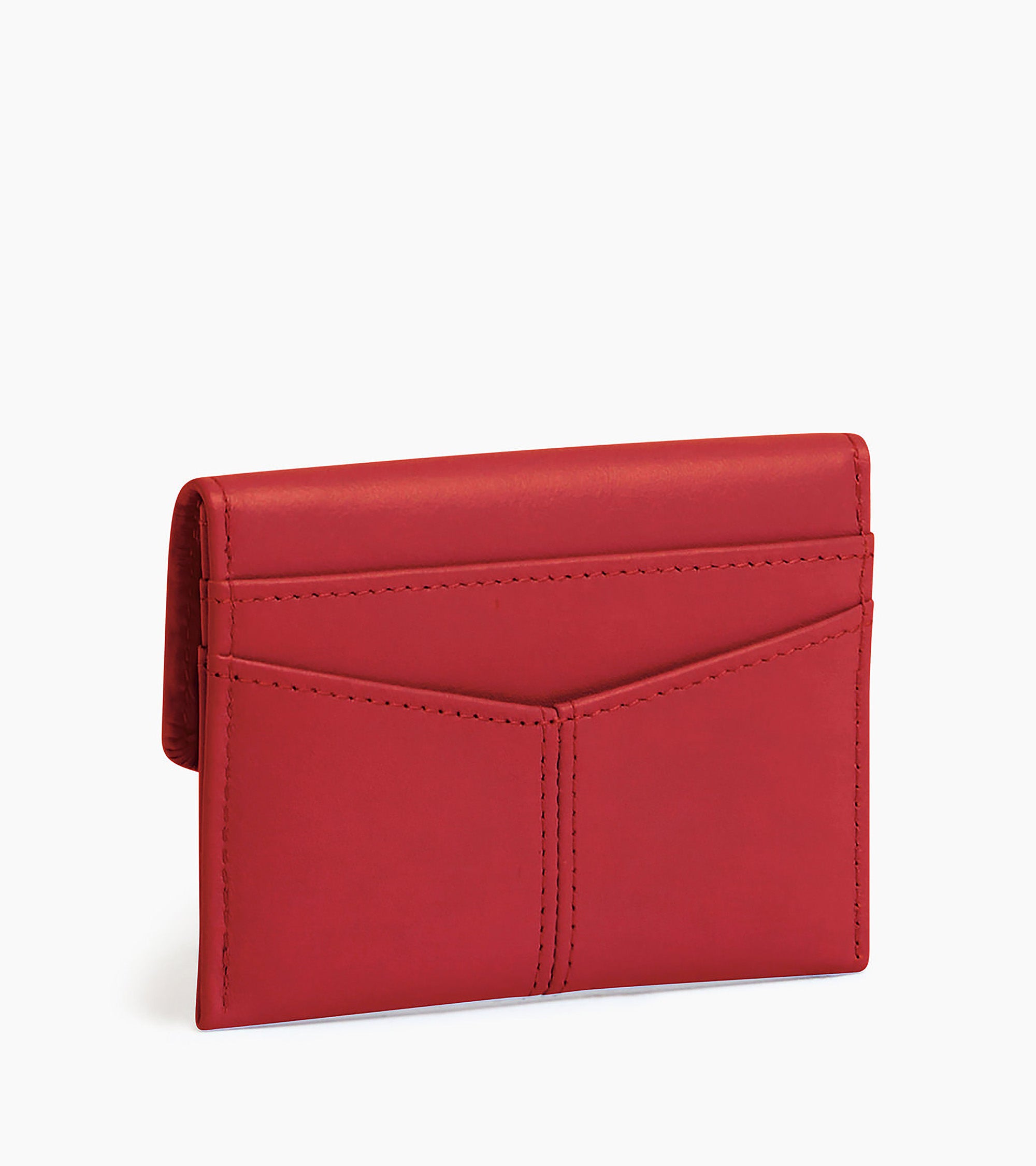 Charlotte smooth leather flap card holder